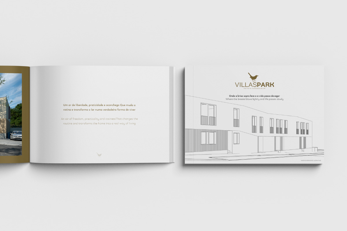 Design de brochura para o condomínio privado VILLAS PARK.